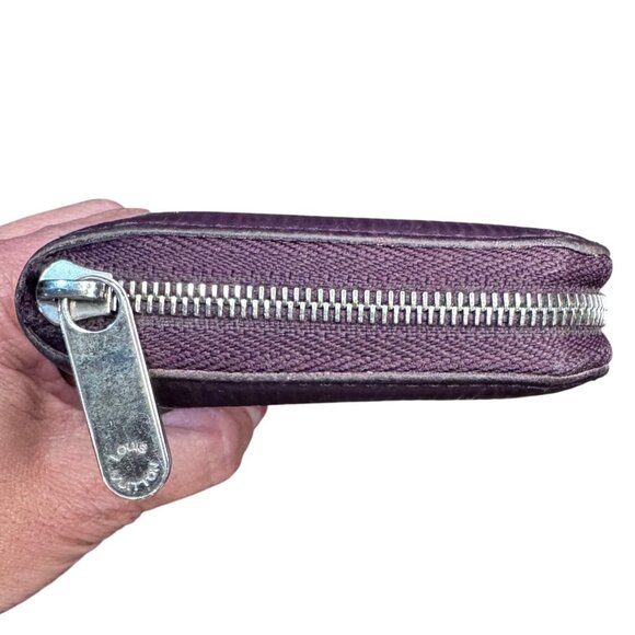 Louis Vuitton Vintage Zippy Wallet Purple Epi Leather Silver w/ Box Dust Bag - Picture 11 of 12